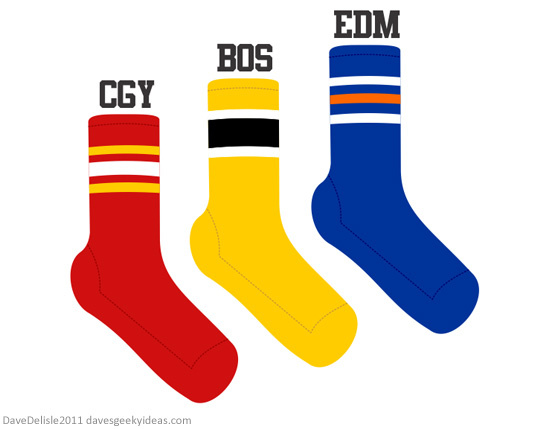 NHL Tube Socks Dave Delisle davesgeekyideas.com