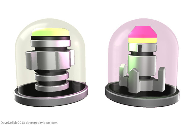 Metroid Missile Lamps 2013 Dave Delisle davesgeekyideas.com