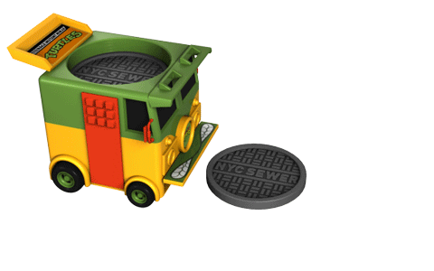 TMNT-Party-Wagon-drink-coaster-dispenser-2017-Dave-Delisle-davesgeekyideas