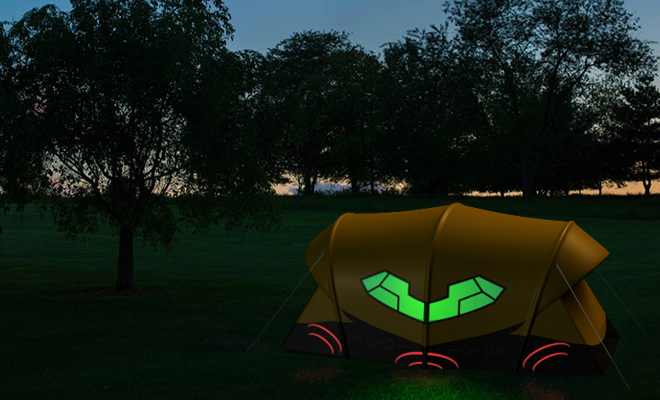 Metroid gunship camping tent nintendo design 2017 dave delisle davesgeekyideas dave's geeky ideas