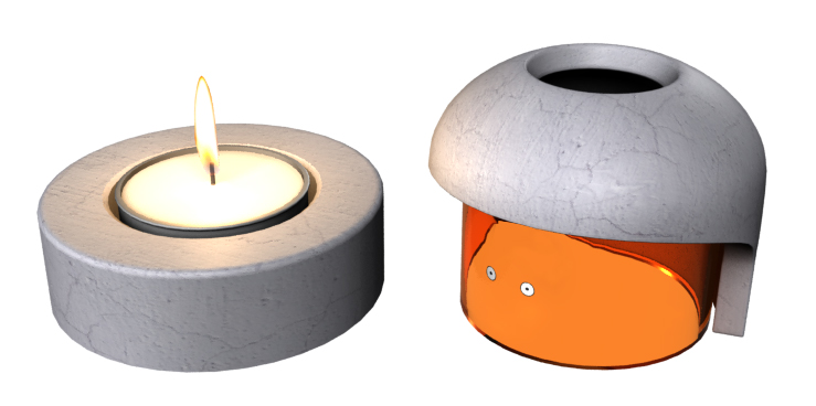 Calcifer Candle holder by Dave Delisle