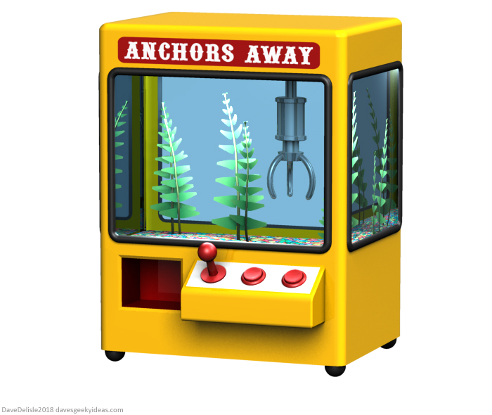 Claw Machine Fish Tank Design by Dave Delisle 2018 davesgeekyideas