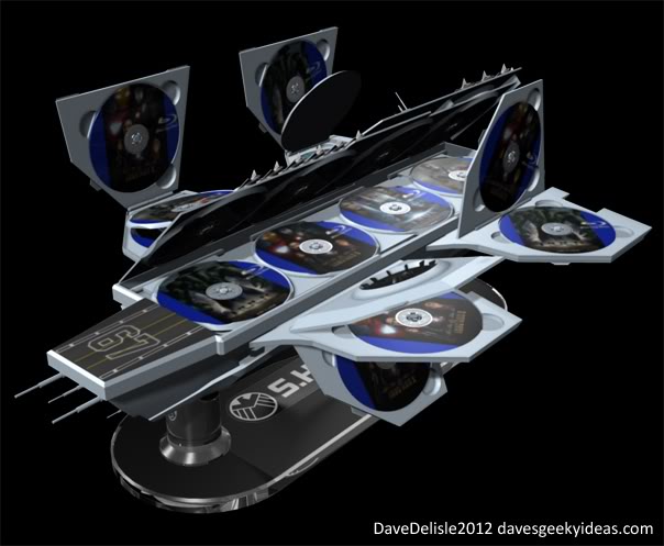 Helicarrier Avengers SHIELD 2012 Movie Thor Iron Man Hulk Captain America DVDs Blu-Ray Marvel Disney