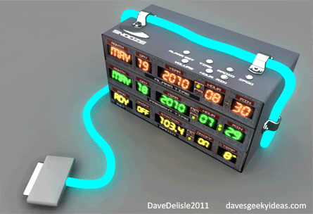 BTTF Alarm Clock Time Coordinates Flux Capacitor