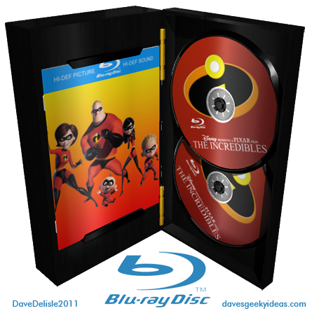 Incredibles Blu-Ray Package Special Edition Disney Pixar 2011