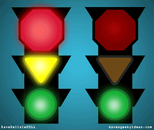 Traffic Light Idea Shapes Colors Stop Yield Caution Go Lights 