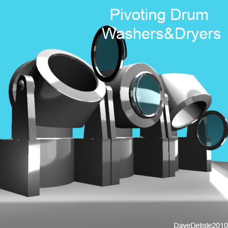 Pivoting Drum Washer and Dryer