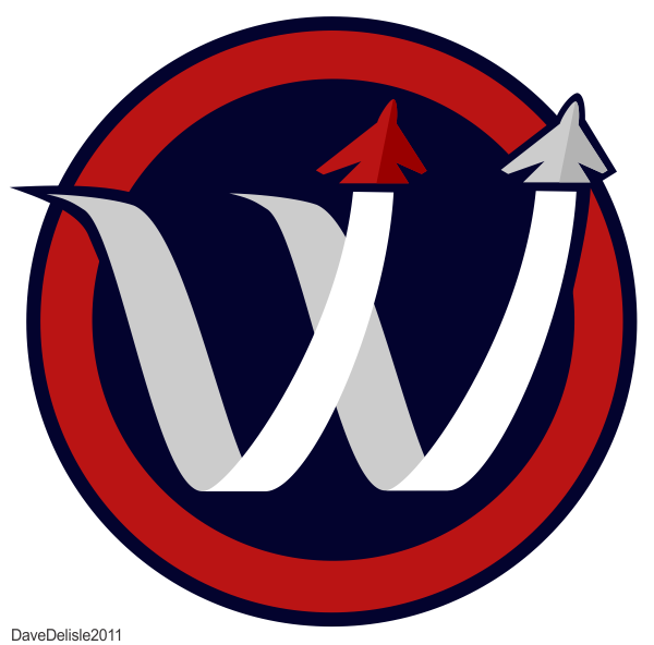 Winnipeg Jets Logo 2012 Retro VIntage W Jets Chemtrail